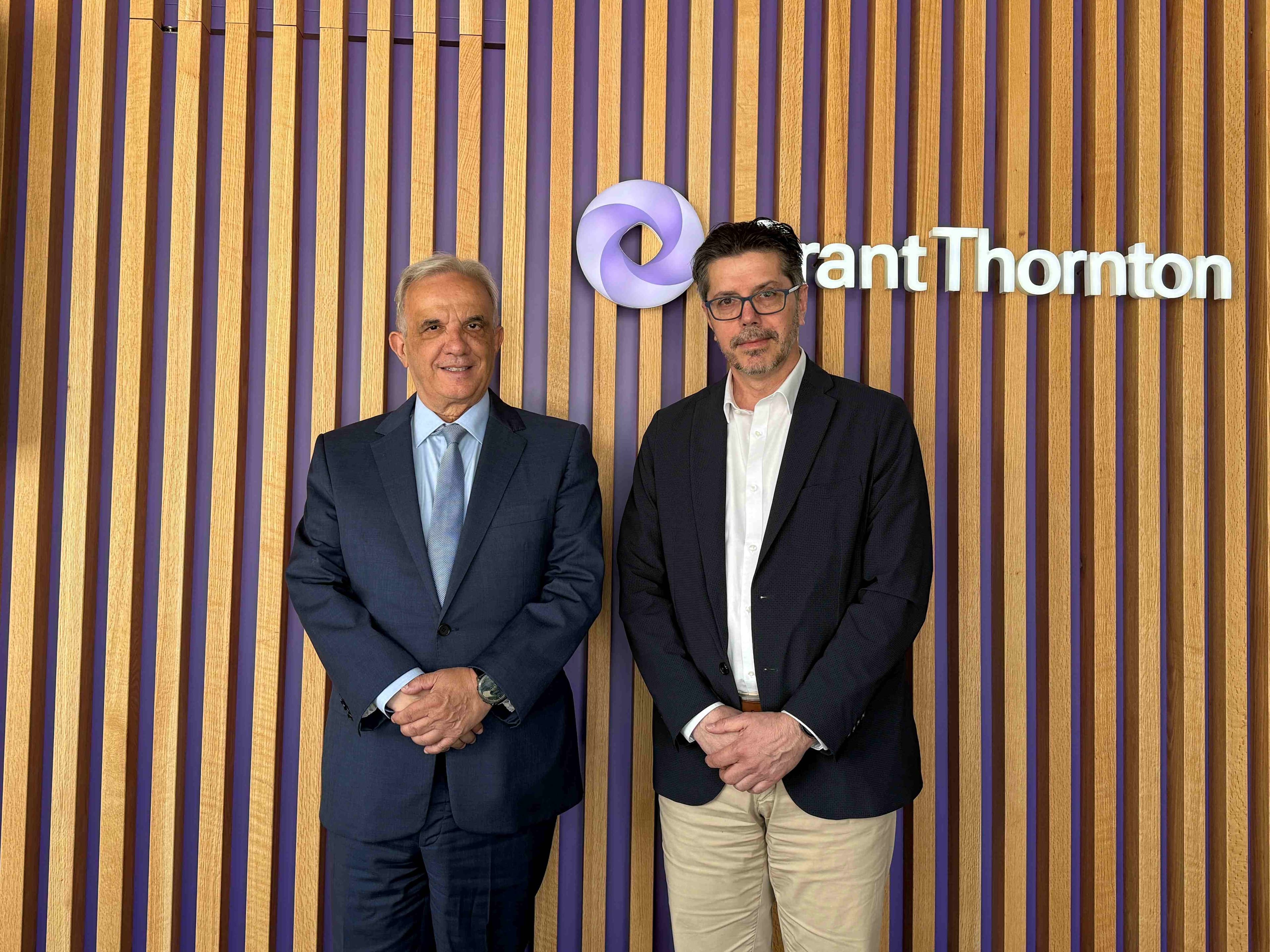 Vassilis Kazas (Grant Thornton) and Konstantinos Michanetzis (Seeders) at the MoU signing, Athens, May 2026